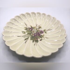 Floral Cream Decorative Plate